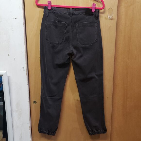NWTPAIGE Mayslie joggers faded black w a black velvet side stripe Sz 26 - Picture 2 of 7